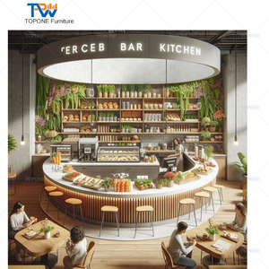 Fábrica de China, muebles de <span class=keywords><strong>Bar</strong></span> de alta calidad, moderno restaurante redondo, Hotel, salón, <span class=keywords><strong>Bar</strong></span>, diseño de mostrador - Product Image 5