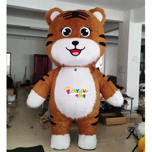 Guangzhou Enjoyment CE Popular inflable Tigre mascota conjunto adulto dibujos animados Animal fiesta evento disfraz hecho a mano logotipo personalizado - Product Image 6