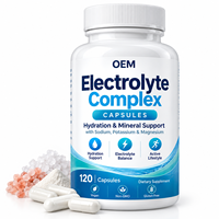 Capsules d'électrolytes pour soutenir la fonction musculaire, le métabolisme énergétique, un style de vie actif, l'hydratation, fabrication OEM