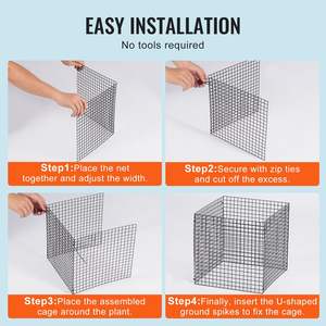 Paquete de 10 jaulas protectoras para plantas de 12x12 pulgadas Control de plagas de animales para verduras protege las plantas de los animales - Product Image 4