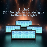 Projecteur Stroboscopique LED RGBW 400W Effet Super Beam DMX512 Éclairage de Scène Flash pour Discothèque Club Fête Mariage Spectacle en Direct