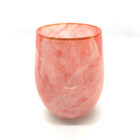Vase rouge avec finition marbre 15OZ, modèle Unique, pièces, étiquette privée, bocaux en verre, pour la décoration de la maison