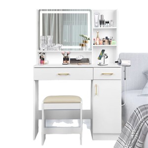 New cross-border style <b>dressing</b> <b>table</b>, small apartment integrated <b>storage</b> cabinet, modern minimalist multi-functional bedroom - Product Image 5