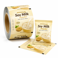 Film d'emballage souple laminé, résistant à l'humidité, de qualité alimentaire, imprimé sur mesure, pour sachets de boissons végétales à base de lait de soja