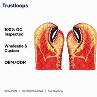 Gants de cuisson OEM Trustloops – Moufles de four 100 % coton résistantes à la chaleur, compatibles micro-ondes, style nordique, écologiques, service flexible