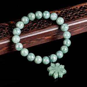 Pulsera de Jadeíta Natural UNISEX, Diseño Original de Girasol Verde, Joyería Sencilla, Regalo con Certificado de Tasación SL50/SL149 - Product Image 3