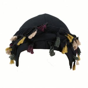 Bonnet Turban Homme Coloré à Queue Tombante Doublure Satinée Double Tresse Enroulée Tendance Fête Festival - Product Image 3