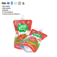 Sachet Doypack à bec verseur pour soins personnels, après-shampoing, boissons, jus, liquides alimentaires, jus de fruits, boissons