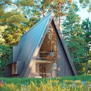 Nouvelle élégante maison de station d'accueil australienne préfabriquée, une maison triangulaire à cadre rend votre terrain plus attrayant - Product Image 2