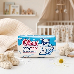 Jabón en Barra Suave para Bebés Blue Gentle con Glicerina y Lanolina para Piel Sensible 90 g Olivia Baby Care - Product Image 2