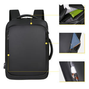 Venta al por mayor de fábrica, <span class=keywords><strong>mochilas</strong></span> escolares, capacidad Unisex, bolsa de cuero para ordenador de oficina, mochila antirrobo de nailon para ordenador portátil personalizada con Usb - Product Image 3