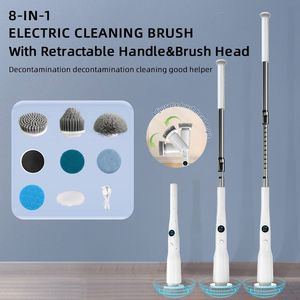 Electric Cleaning Brush Telescopic Handheld Cordless Multi Functional For Kitchen Bathroom With Replaceable Heads - Product Image 3