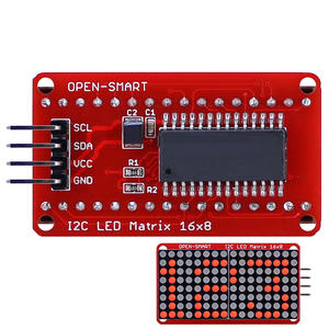 Nouveau module d'affichage à points OPEN-SMART 0,8 pouces 16x8 I2C, matrice LED rouge pour F311 - Product Image 2