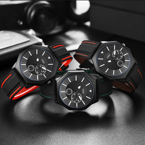 Reloj de Cuarzo Octagonal Luminoso de Silicona para Hombre, de Alta Gama, Resistente al Agua, para Negocios - Product Image 3