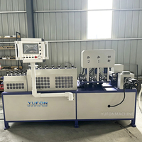 Machine de fabrication de colliers métalliques avec stations de redressage, poinçonnage, pliage et découpe – Ligne de formage de cerceaux en acier