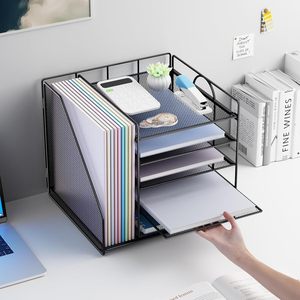 <b>File</b> Rack 5 Tier Desktop Metal <b>Storage</b> Shelf For Office Supplies Organizing Documents Folders And Stationery - Product Image 2