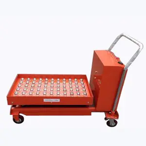 ETF- R electric portable scissor lift table with roller / balls