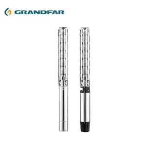 GRANDFAR 6SP 60HZ High Flow Up To 97m-283m Rate 304 Stainless Steel Deep-well Water Extraction Deep Well Submersible Water Pump