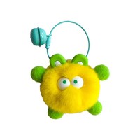 Porte-clés mignon en fourrure moelleuse avec pompon, boule en peluche douce, porte-clés de voiture, breloque pour femme, petit pendentif pour sac