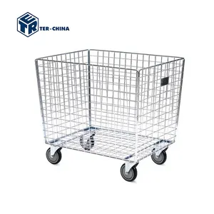 820x620xH758 Wire Steel Metal Basket Linen Trolley Laundry Hotel Hospital