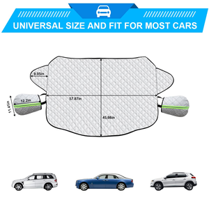 Funda Protectora para Parabrisas de Camioneta, Impermeable y Resistente a la Nieve, 6 Capas Gruesas, Diseño Magnético de Hierro de 4 Mil, 99% UV/90% IR, con Descuento - Product Image 3