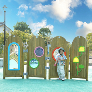 Jouets Montessori modernes en bois Ensemble de jeux de plein air pour enfants d'âge préscolaire Espace artistique Mobilier d'extérieur pour chambre à coucher et <span class=keywords><strong>maternelle</strong></span> - Product Image 3