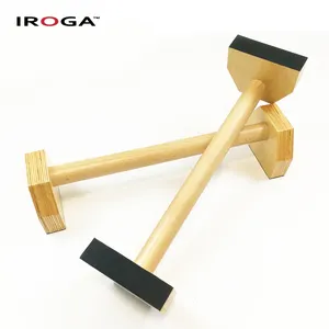 Iroga fitness barre de poussée en bois antidérapante barre de gymnastique barre de parallèles
