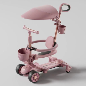 Trottinette Enfant 3-en-1 : <span class=keywords><strong>Tricycle</strong></span> Bébé, Porteur Amusant et Voiture Jouet à Pousser pour Enfants - Product Image 2