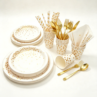 Assiettes jetables de haute qualité, élégantes et luxueuses, avec design estampé à chaud, collection Pumpkin Party, pour les fêtes