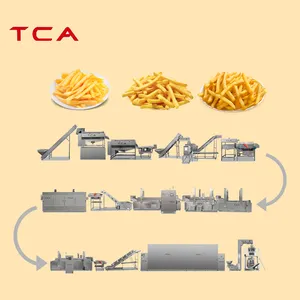 Tca Frietmachines 100Kg H Aardappel Frietmachine Semi-Automatische Frietproductielijn