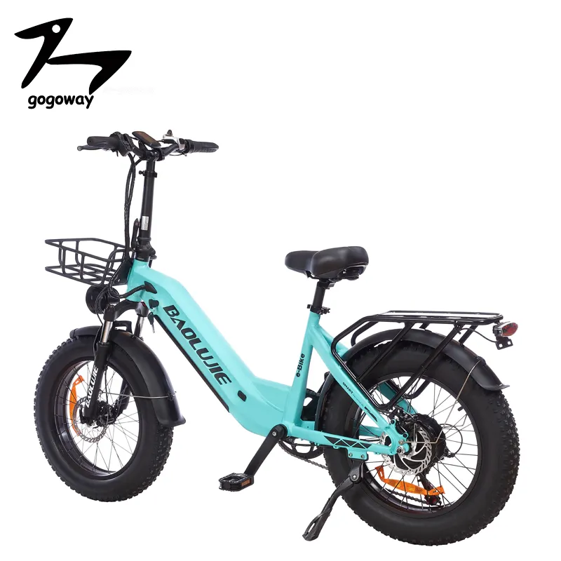 EU Warehouse Stock 20Inch 48V 500W 750W Folding Fatbike E Bike Motorcycle E Electric Bikes With Removable Battery For Adults