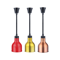 Nouveau télescopique levage infrarouge isolation lampe ascenseur en gros suspendu alimentaire lustre buffet alimentaire affichage lampe chauffante