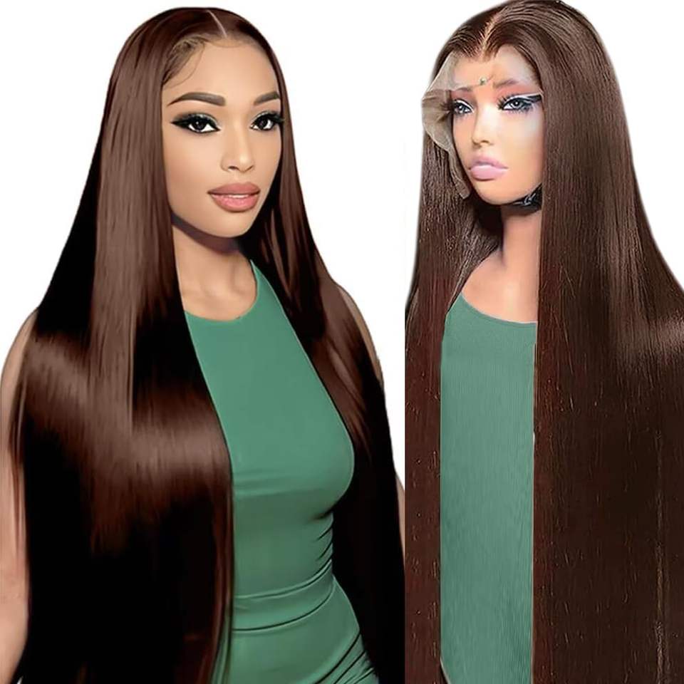 13x6 HD Lace Frontal Reddish Brown Raw Indian Human Hair Wig