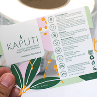 Étiquettes Adhésif Impression Personnalisée Logo Étanche Feuille D'or Cosmétique Clair Bopp Étiquettes Texte Personnalisé Logo Autocollants Transparents