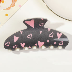 Pinzas de Pelo Grandes y Sencillas de PVC de 10.5 cm, Estilo Retro Coreano, para Mujeres y Niñas - Product Image 3