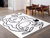 Tapis de canapé pour salon et zone de table basse, moderne, fabriqué à la machine, antidérapant, tapis de chevet simple pour chambre à coucher