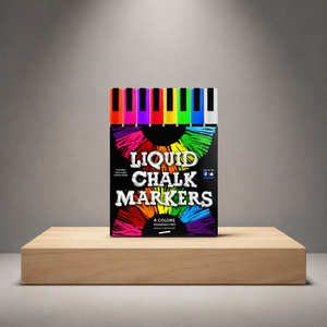 Ensemble de 8 stylos effaçables à l'encre de <span class=keywords><strong>craie</strong></span> lavable Chalktastic, marqueurs de tableau noir à la <span class=keywords><strong>craie</strong></span> liquide pour enfants - Product Image 1