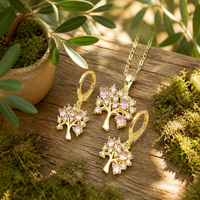 Bijoux de mode très demandés, parures d'arbre (boucles d'oreilles et collier) pour femmes, fabrication chinoise
