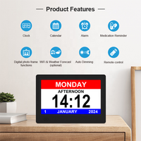 Beliebte 7-Zoll-Großbild-Anzeige Zeit-und Datums uhr WiFi digitaler Kalender wecker geeignet für die Heim dekoration