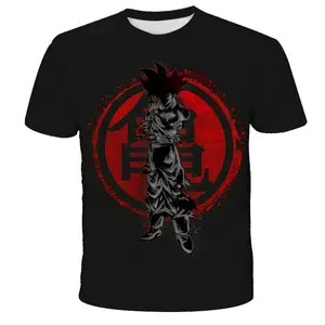 Free Sample New Summer shirt Vintage Goku Anime 3D Printed T-shirt Cool Funny T Shirts short-sleeved Tshirts Men Clothing