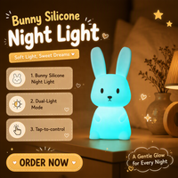 Lampe Lapin Amis des Enfants à Changement de Couleur ou Veilleuse Personnalisable