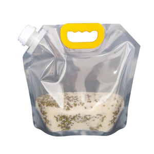 Sac de conservation alimentaire 10-20L en PE transparent avec bec verseur et poignée pour l'emballage des céréales - Product Image 2