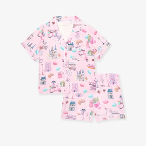 Wholesale Western Style Children <strong>Boys</strong> <strong>Clothing</strong> Sets Short Sleeve Shirt Tops &amp; Shorts Suits Pajama Set Twill Pajamas Short Set - Product Image 1