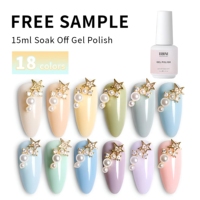 Vernis à ongles en gel solide professionnel inodore 15 ml, à faire tremper, végan, longue durée, hautement pigmenté, kit de gel, style français, fournisseurs de produits pour les ongles