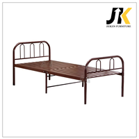 Lit pliable simple en métal avec matelas anti-accrochage pliable sommeil rapide design moderne pour hôtel école hôpital utilisation