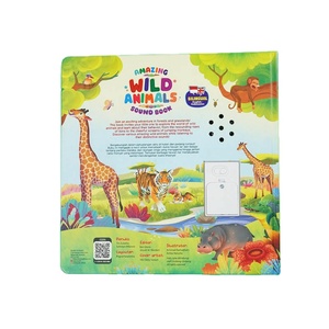 Livre sonore électronique personnalisé imprimé, livre sonore sur les <span class=keywords><strong>animaux</strong></span> <span class=keywords><strong>sauvages</strong></span> incroyables - Product Image 5