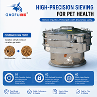 GAOFU Tamiseur vibrant rotatif efficace pour aliments pour animaux de compagnie, tamisage précis pour aliments pour poissons et crevettes