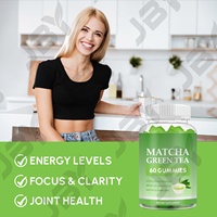 JBY Gummies au Matcha Bio, Gummies Énergétiques au Thé Vert pour une Énergie Naturelle, Vente Chaude