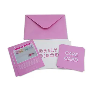 크리스마스 선물 결혼식 파티 초대장 감사 카드 종이 봉투에 대한 친환경 생분해 성 핑크 봉투 포장 상자