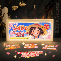 Lampe LED 3D en papier découpé personnalisée avec 240 motifs de dessins animés Goku, Vegeta, Broly, boîte en acrylique ABS